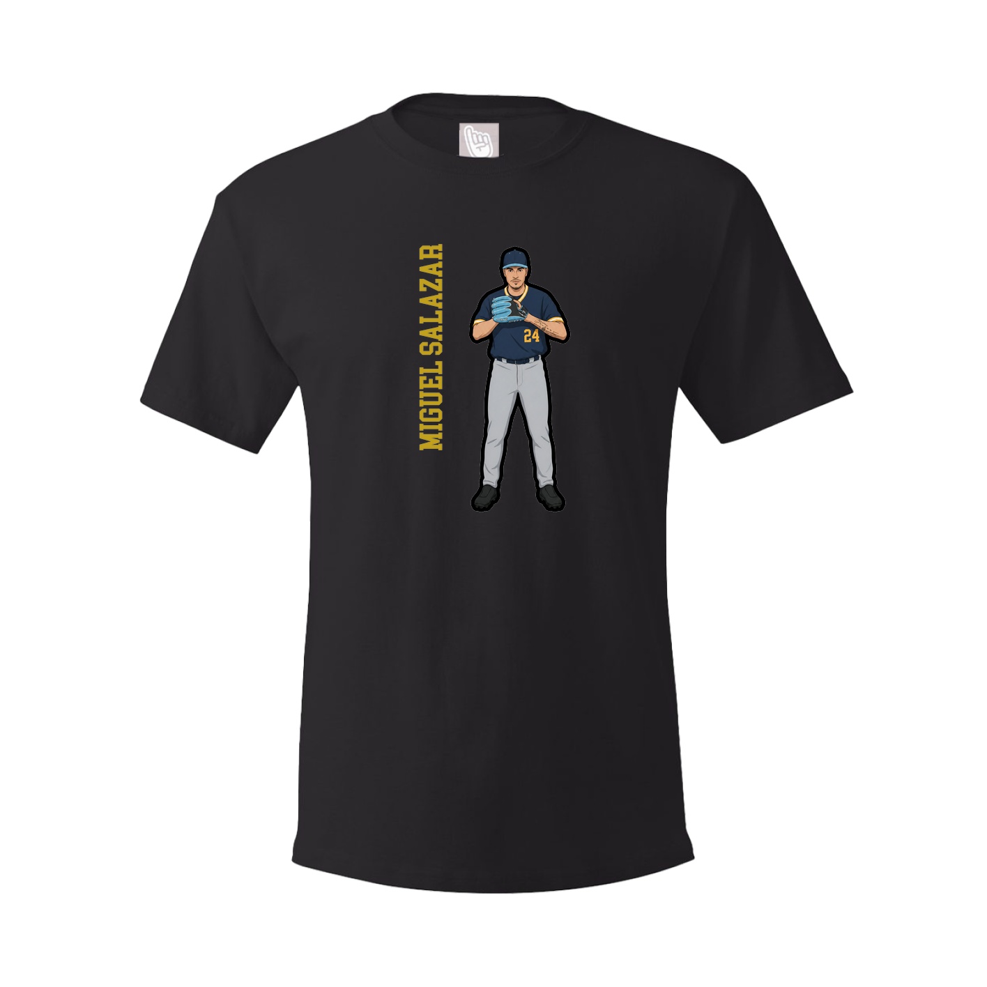 Youth Tee — Name Vertical in Black