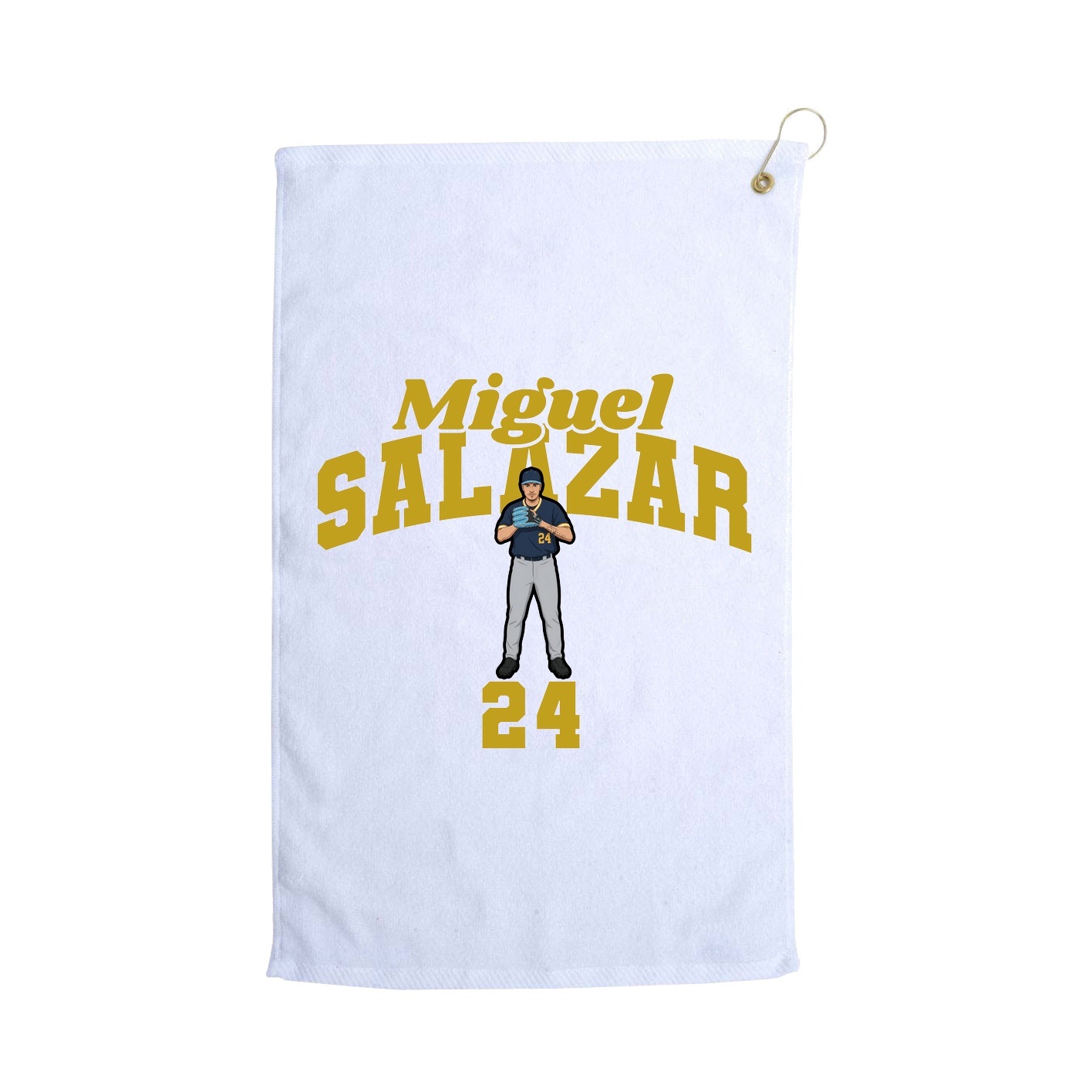Golf Towel — Signature Arch in White