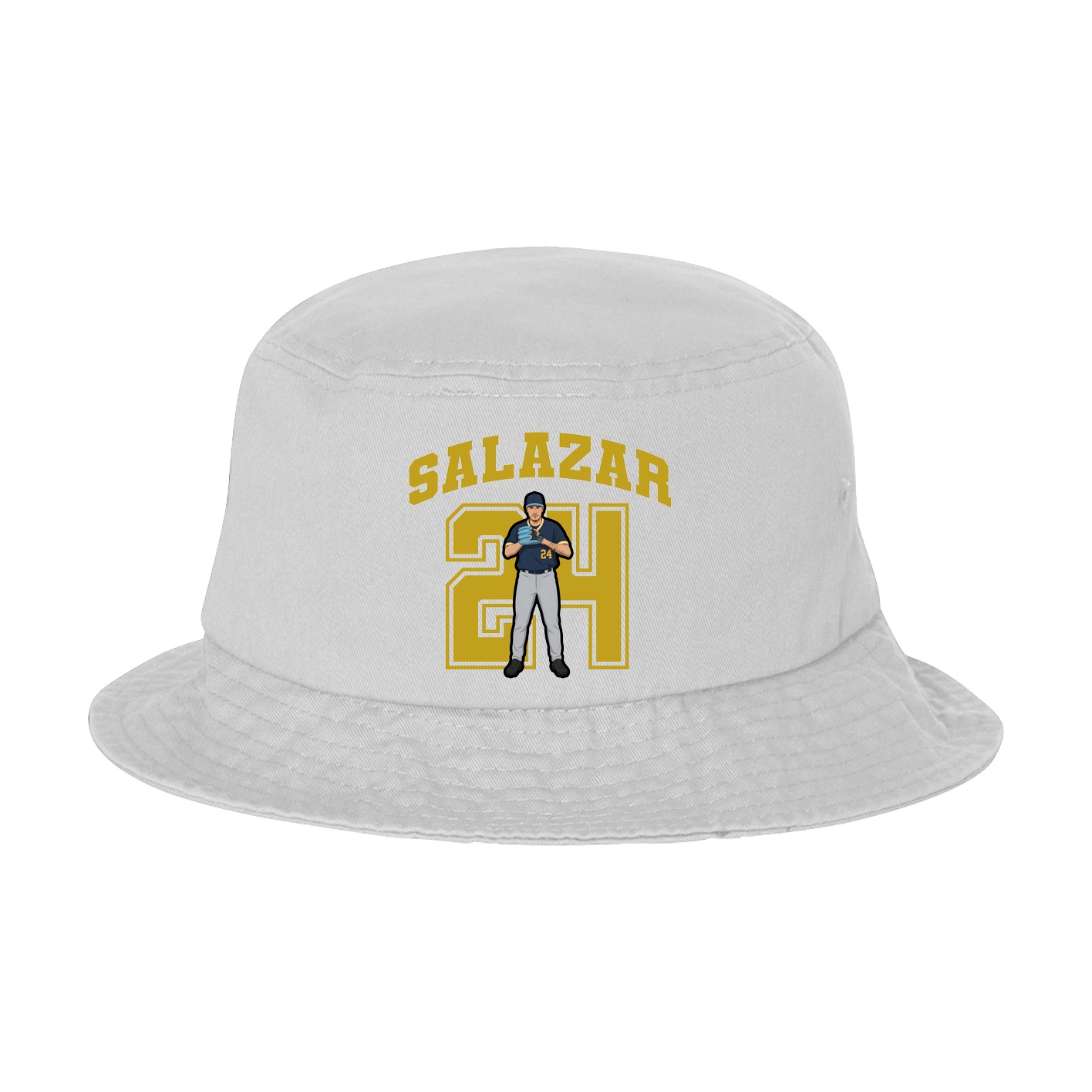 Bucket Cap — Number in White