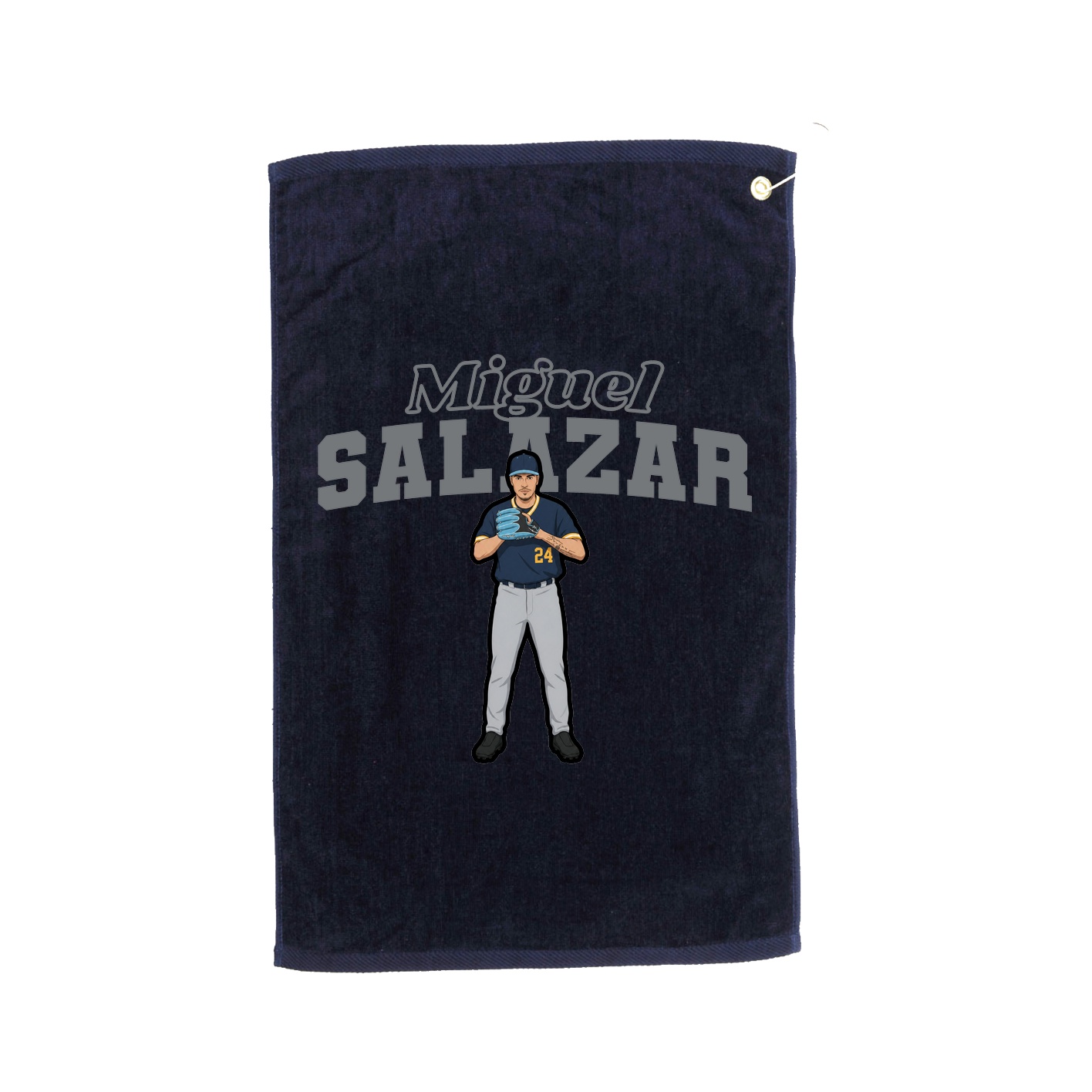 Golf Towel — Name Arch in Navy
