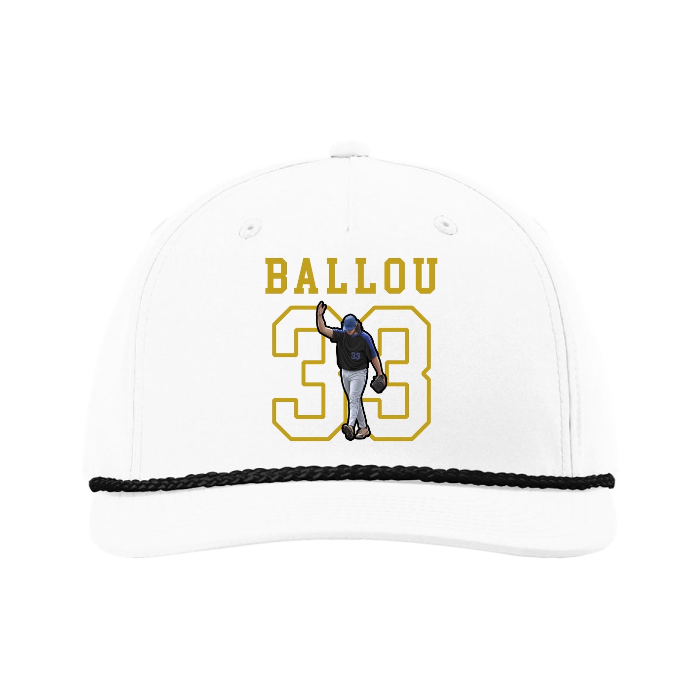Five-Panel Classic Rope Cap — Shirsey in White