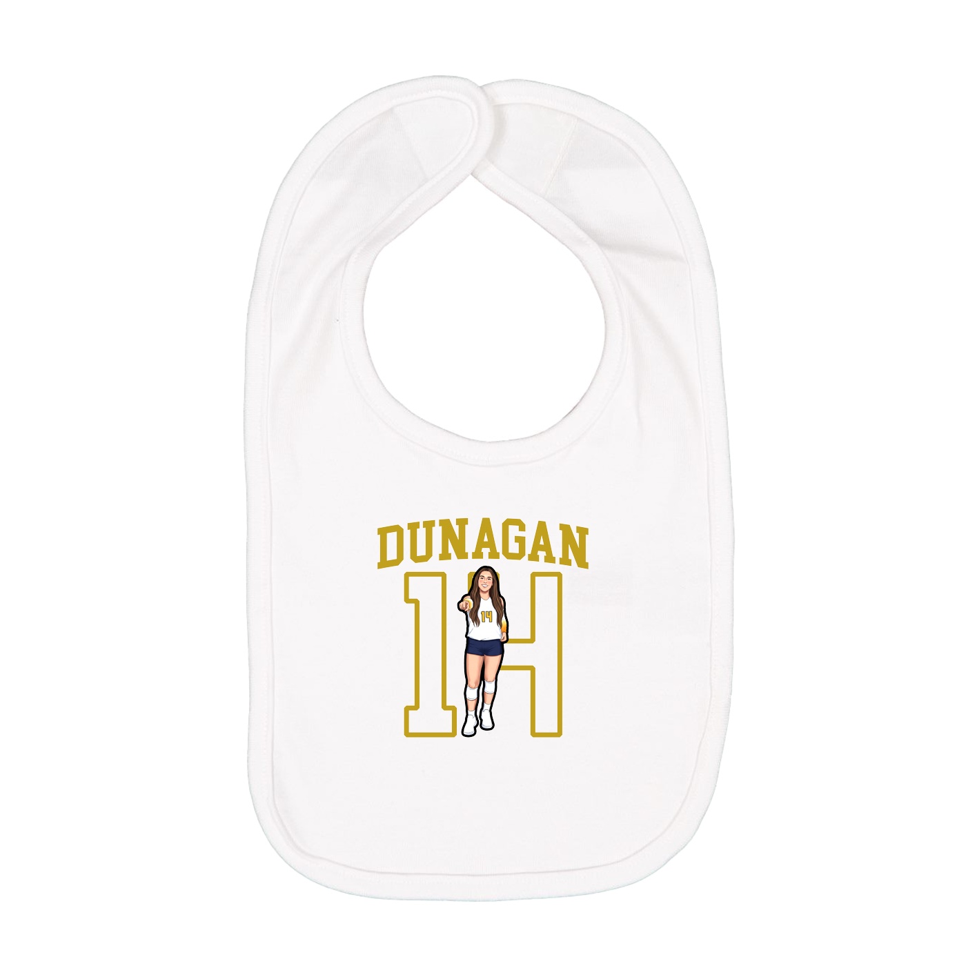 Infant Bib — Shirsey in White