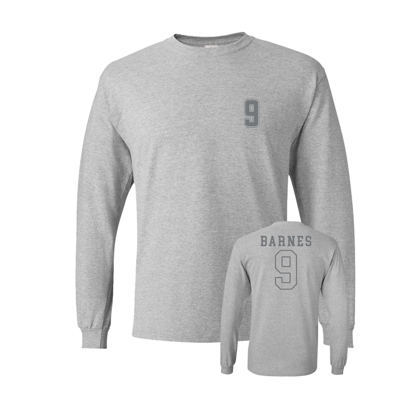 Long Sleeve Tee — Chest Back in Grey