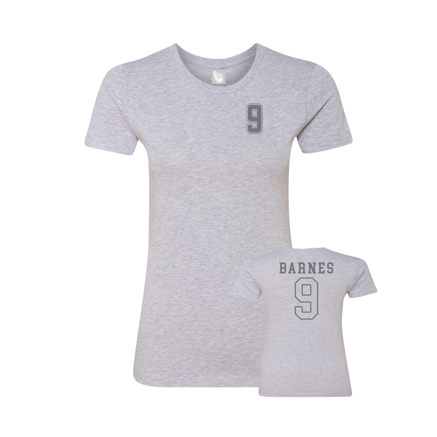 Womens Tee — Chest Back in Grey