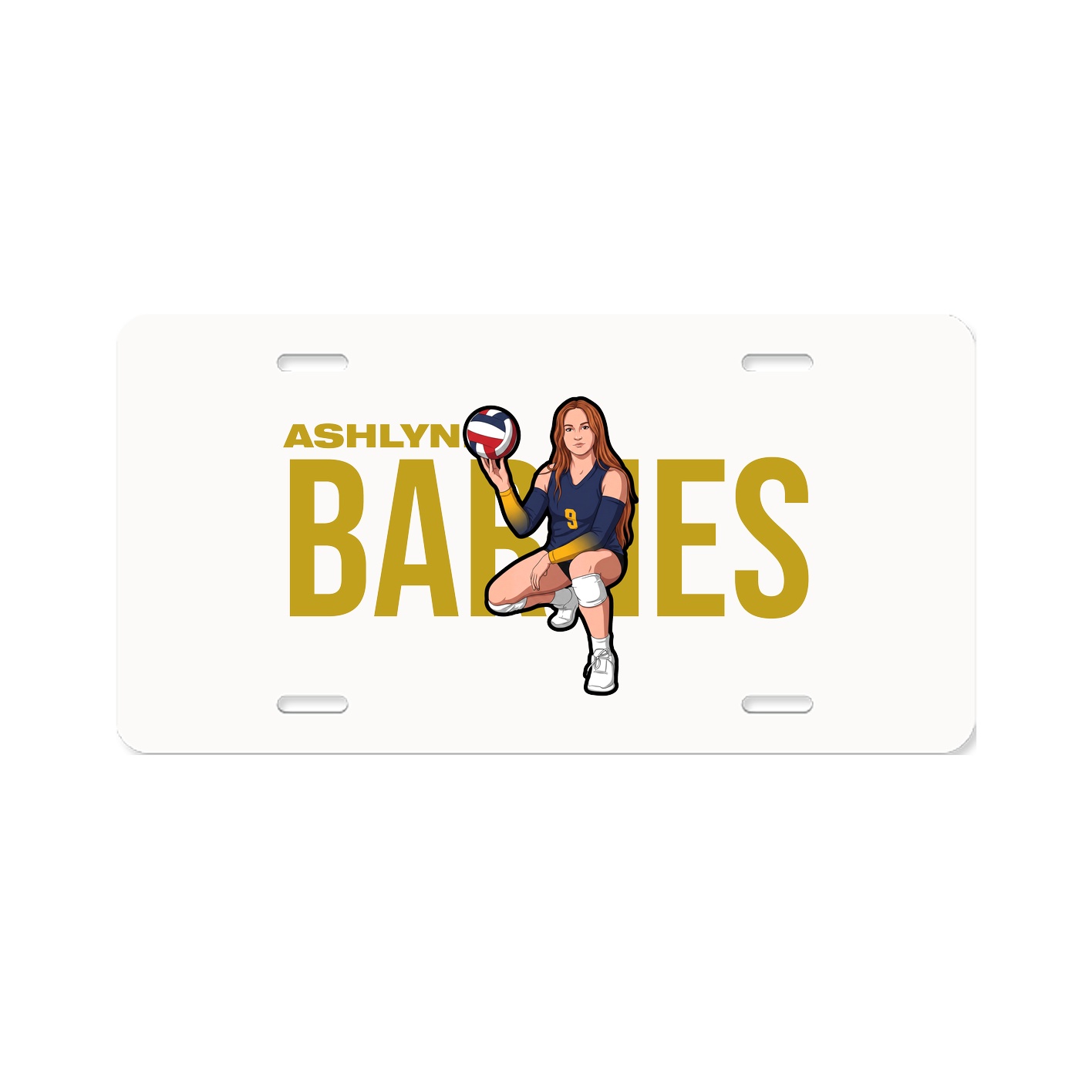 License Plate — Player Name in Classic