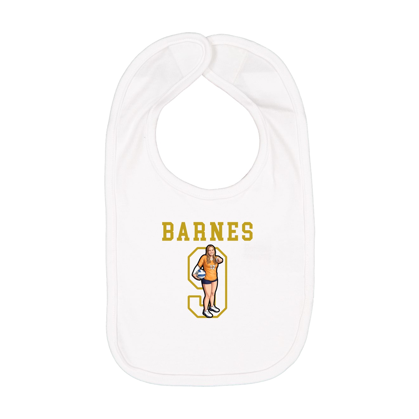 Infant Bib — Shirsey in White