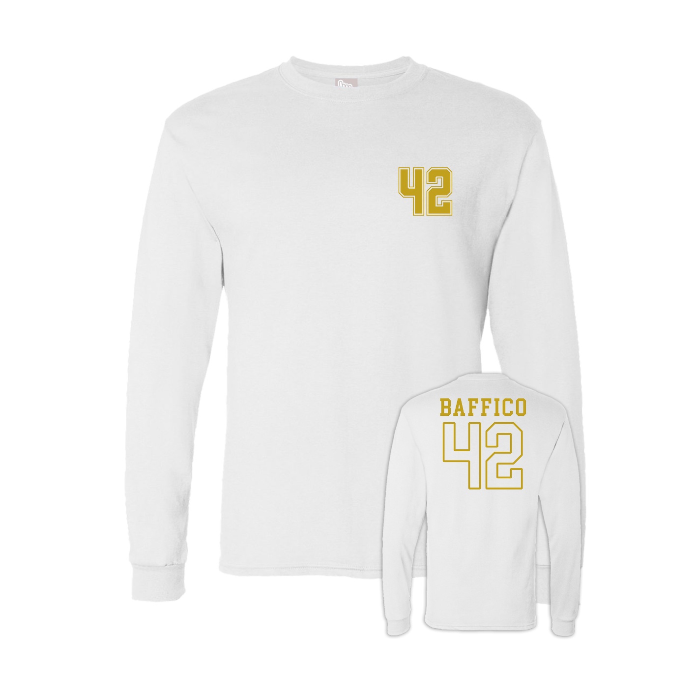 Long Sleeve Tee — Chest Back in White
