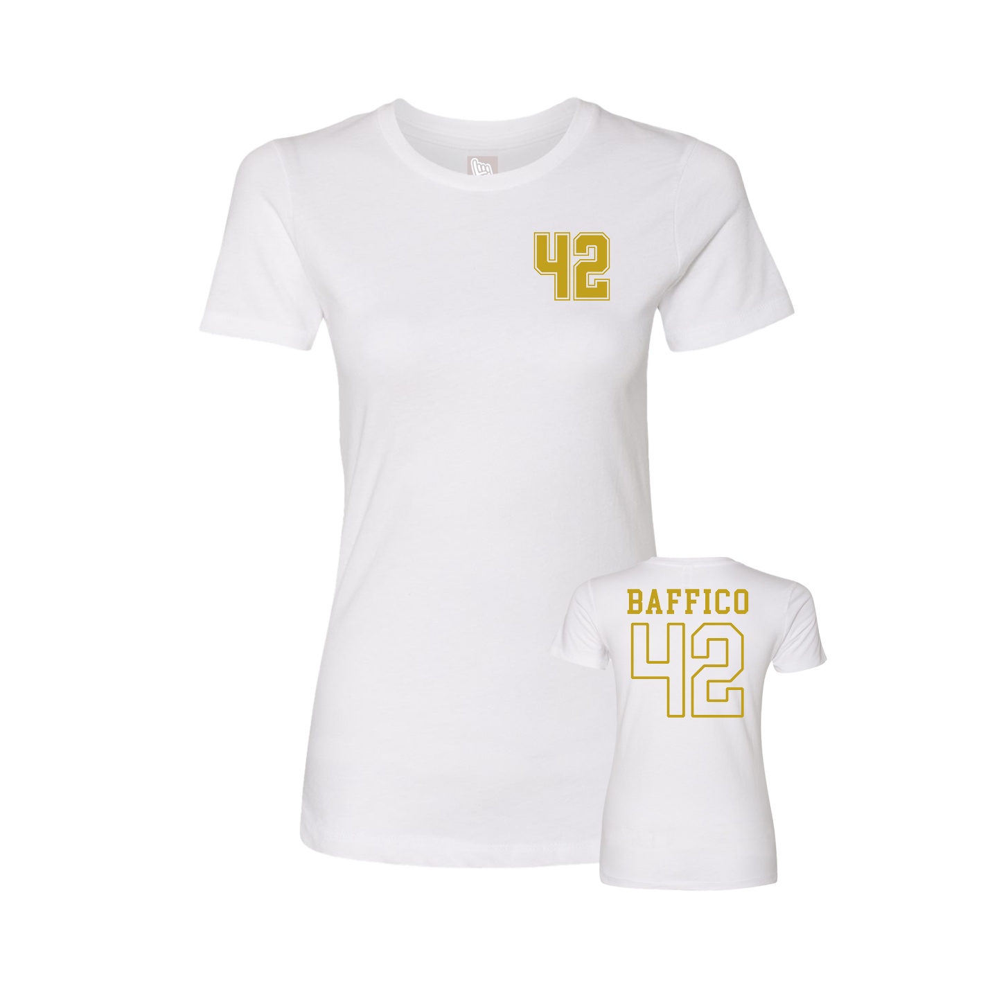 Womens Tee — Chest Back in White