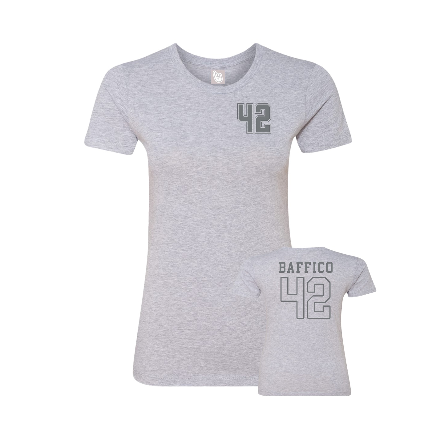 Womens Tee — Chest Back in Grey