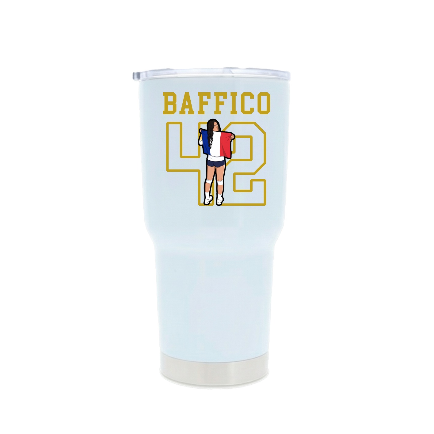 30oz Stainless Steel Tumbler — Shirsey in White