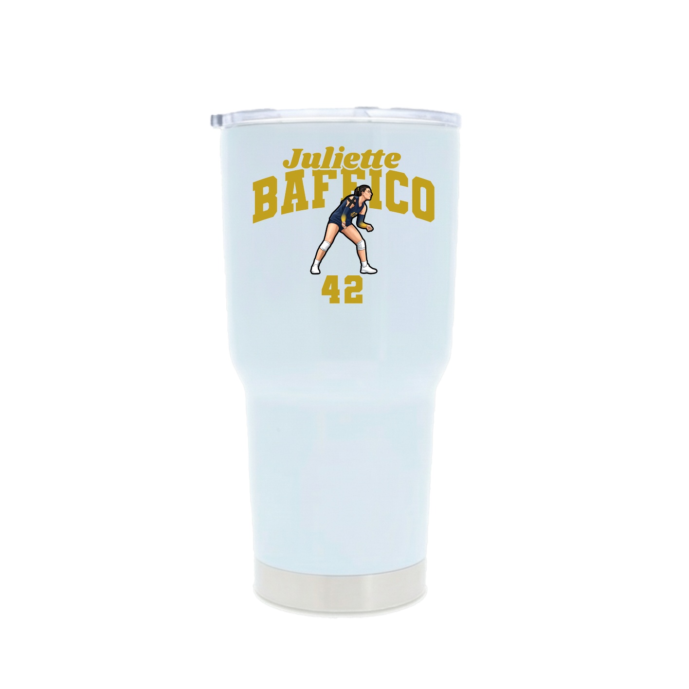 30oz Stainless Steel Tumbler — Signature Arch in White