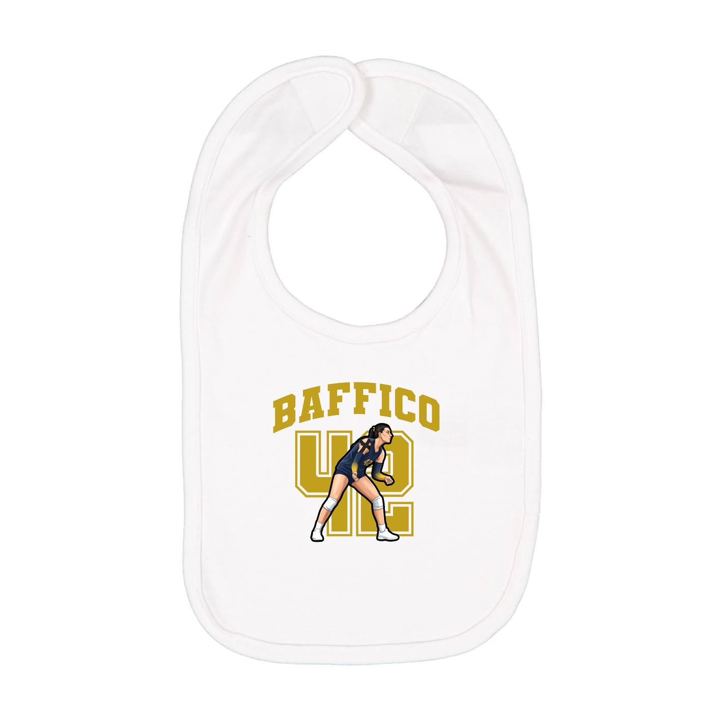 Infant Bib — Number in White