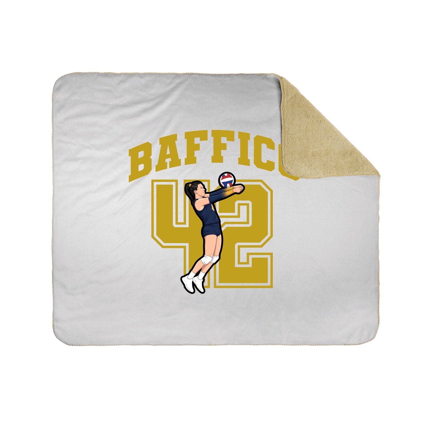 Throw Blanket — Number in White
