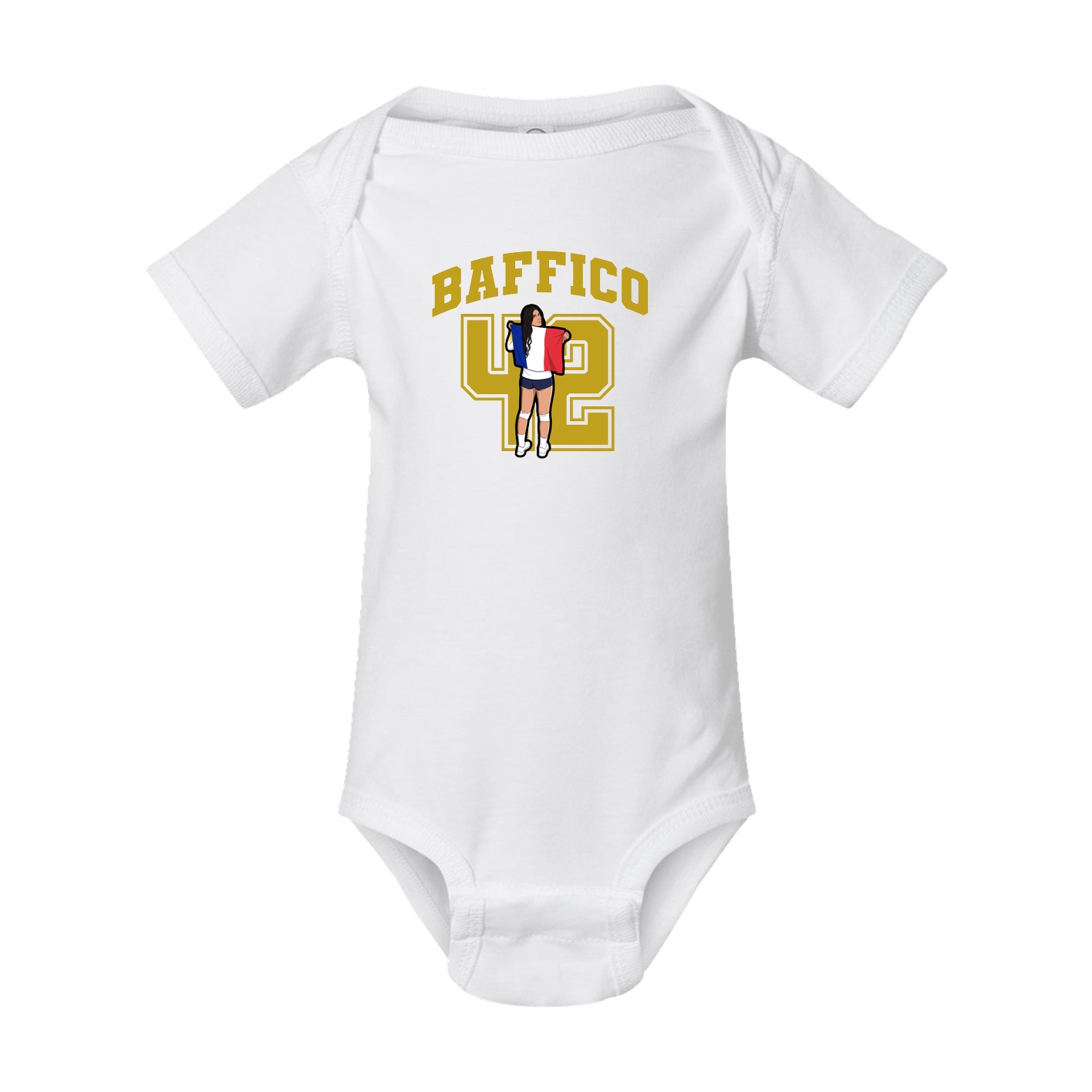 Baby Onesie — Number in White