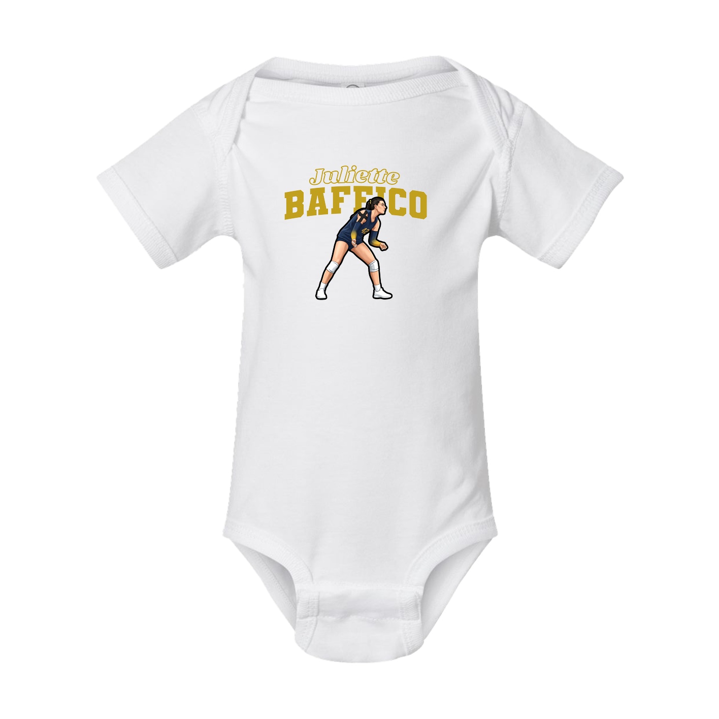 Baby Onesie — Name Arch in White
