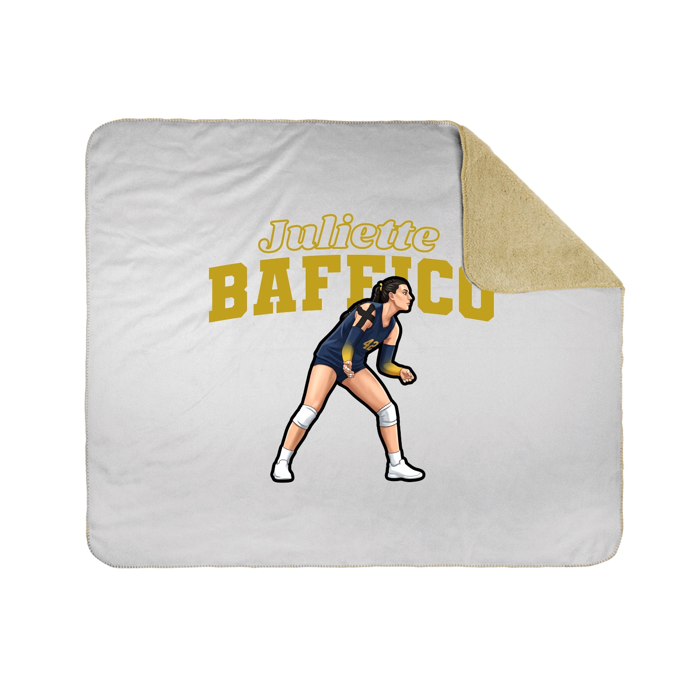 Throw Blanket — Name Arch in White