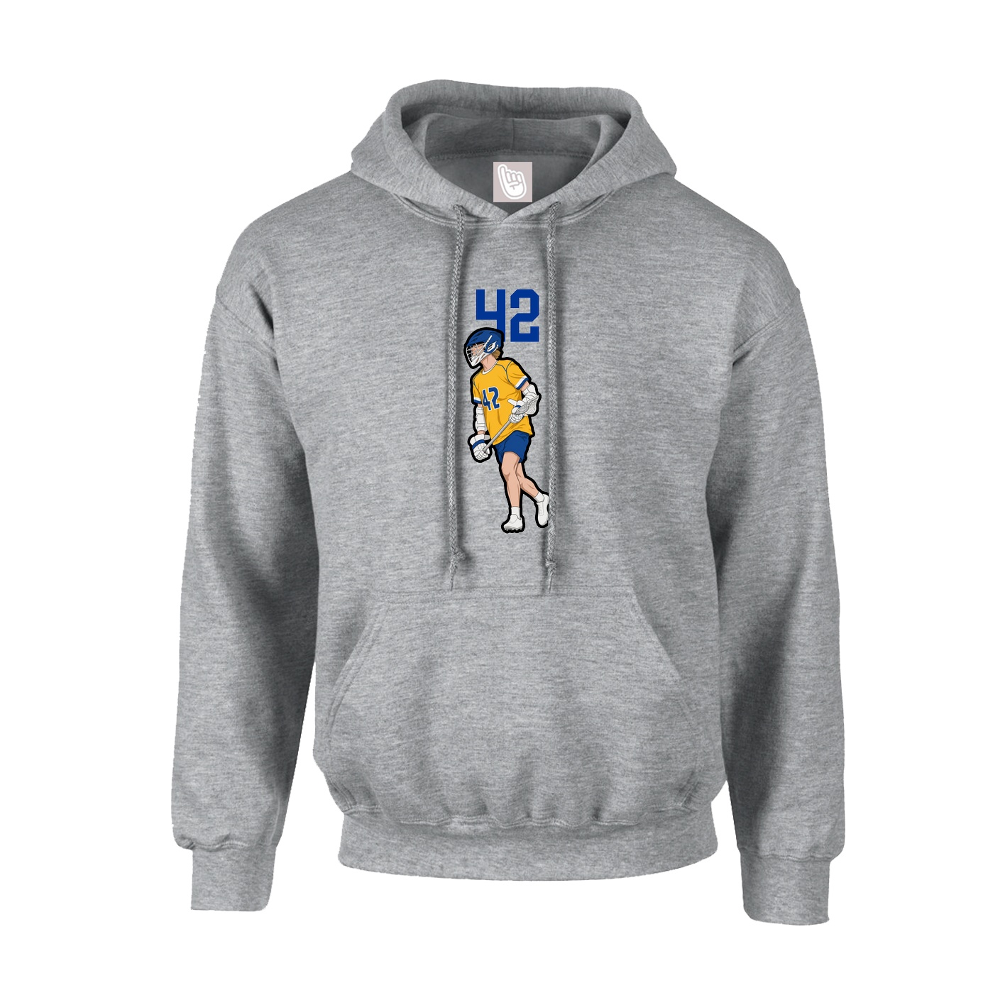 Youth Hoodie — Number Top in Grey