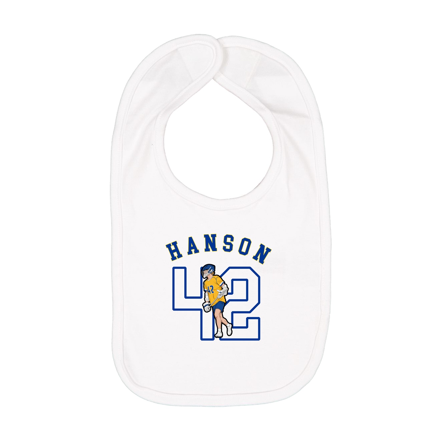 Infant Bib — Shirsey Arch in White