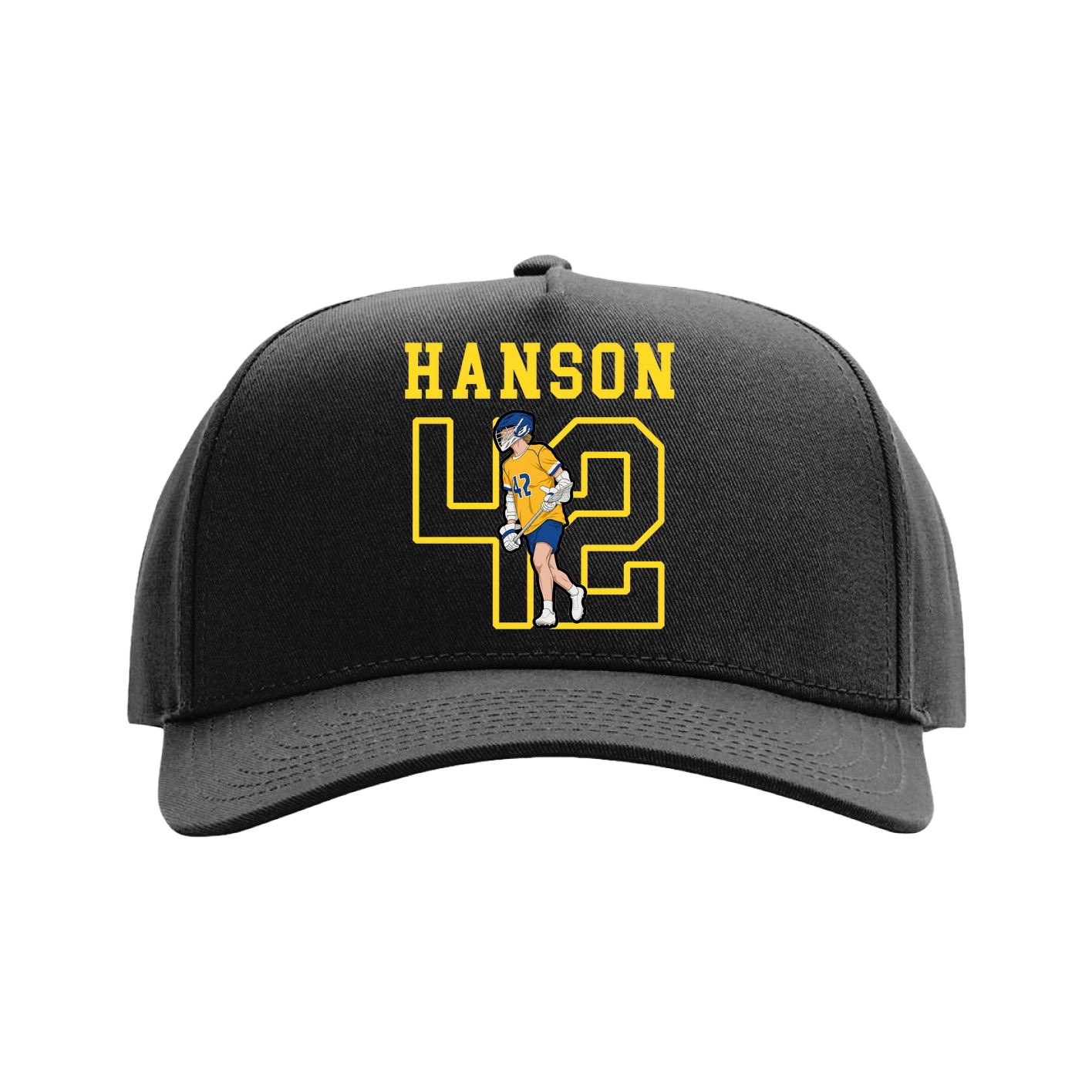 Full Fabric Five-Panel Champ Cap — Shirsey in Black