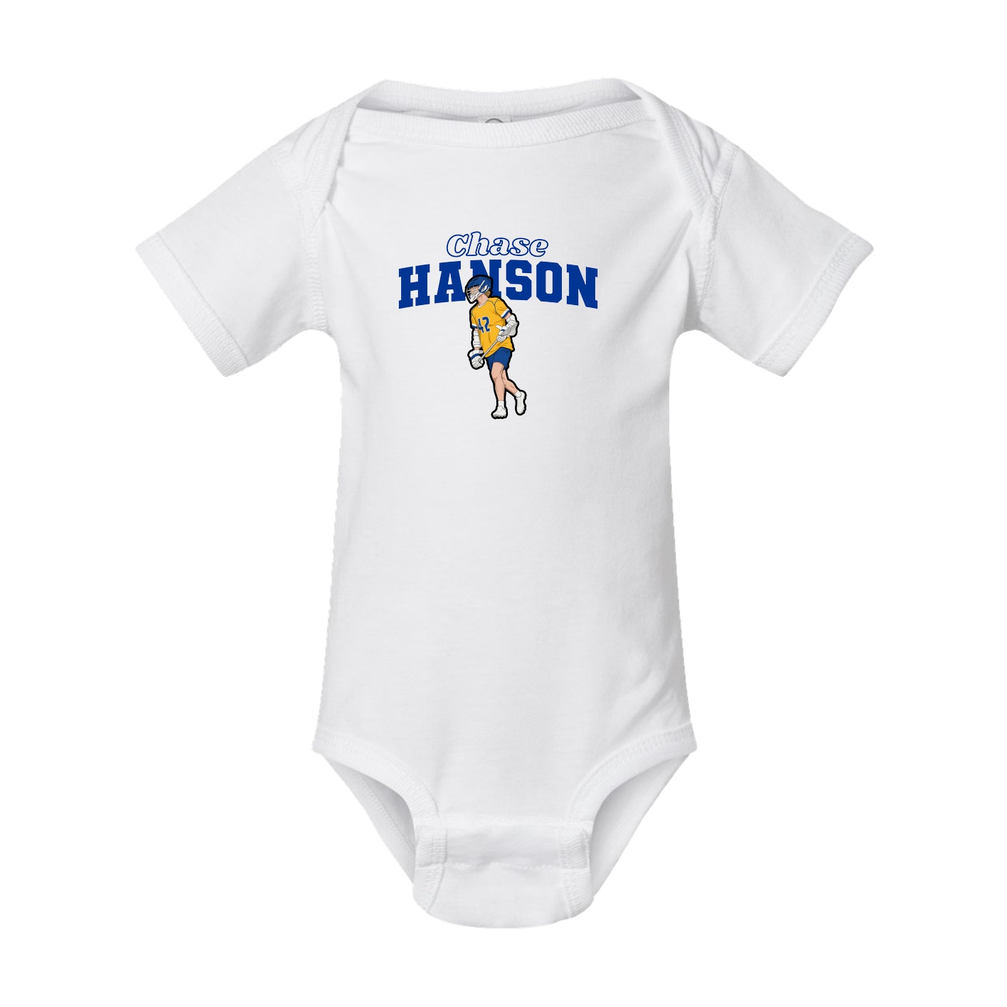 Baby Onesie — Name Arch in White