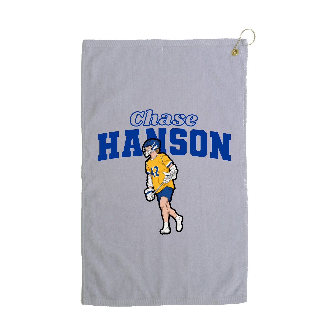 Golf Towel — Name Arch in Grey