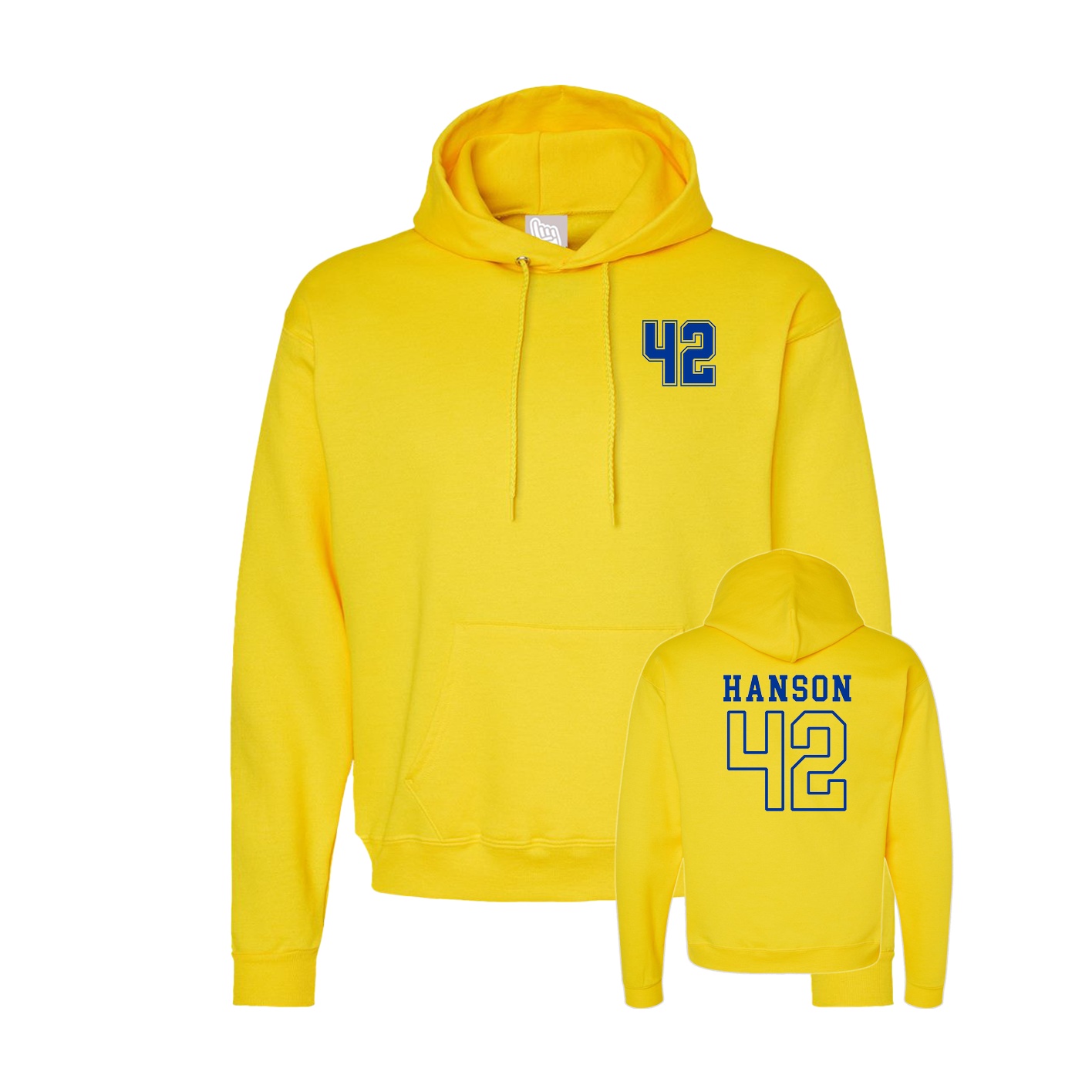 Hoodie — Chest Back in Yellow