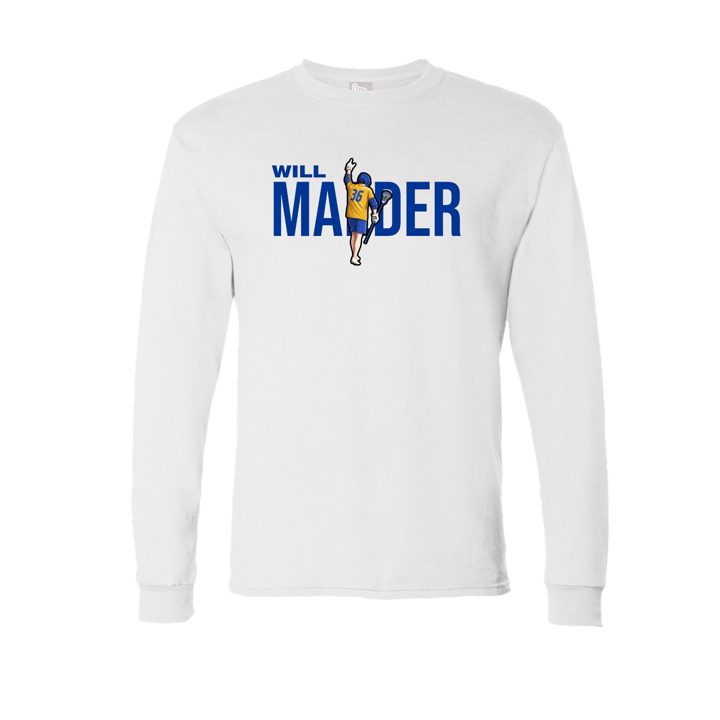 Long Sleeve Tee — Player Name in White