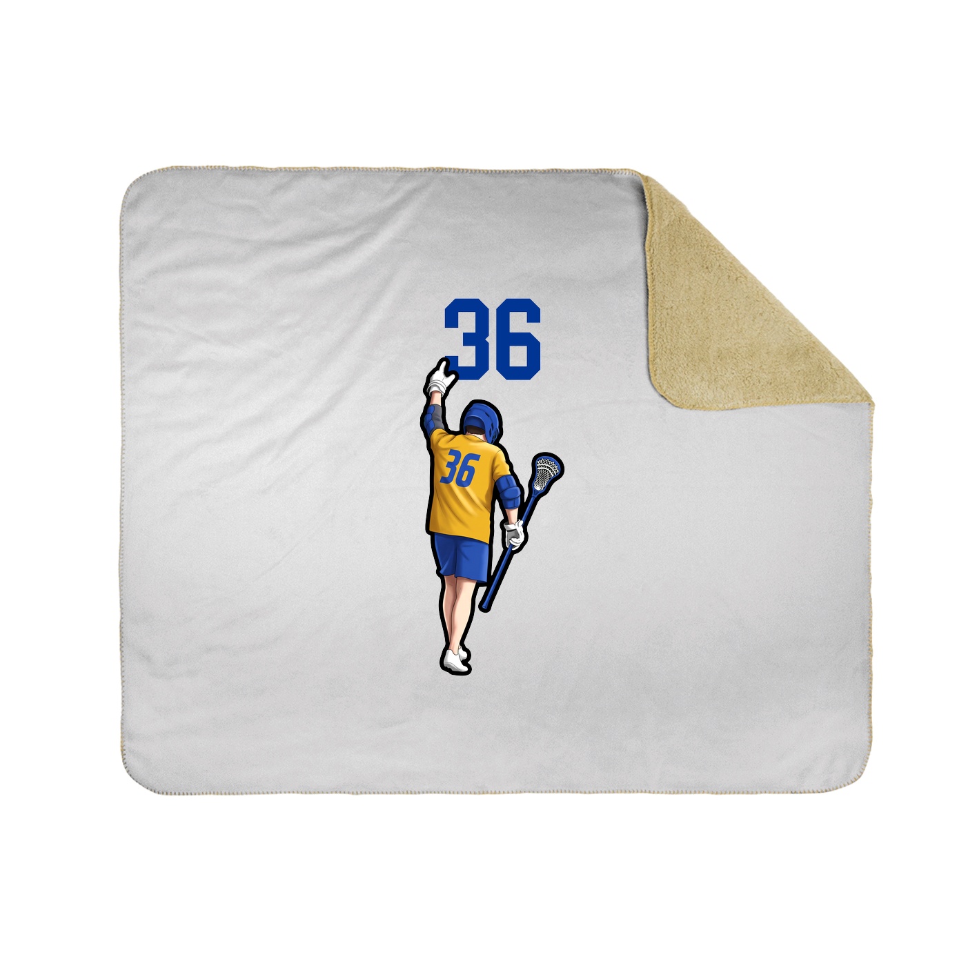 Throw Blanket — Number Top in White