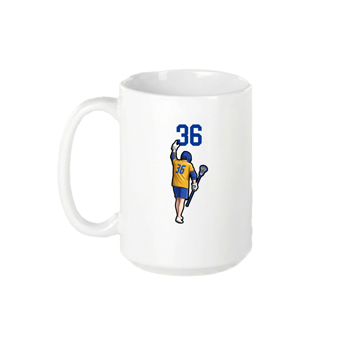 15oz Coffee Mug — Number Top in White
