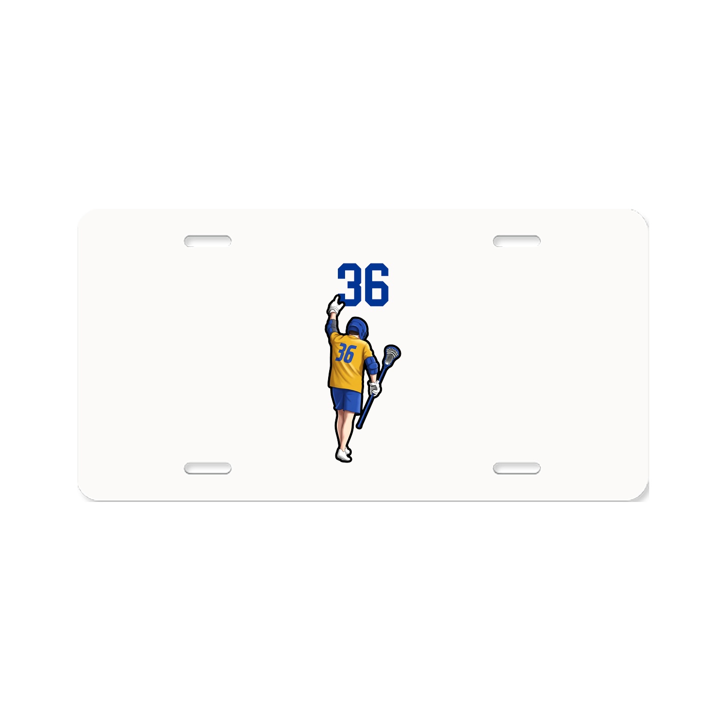 License Plate — Number Top in Classic