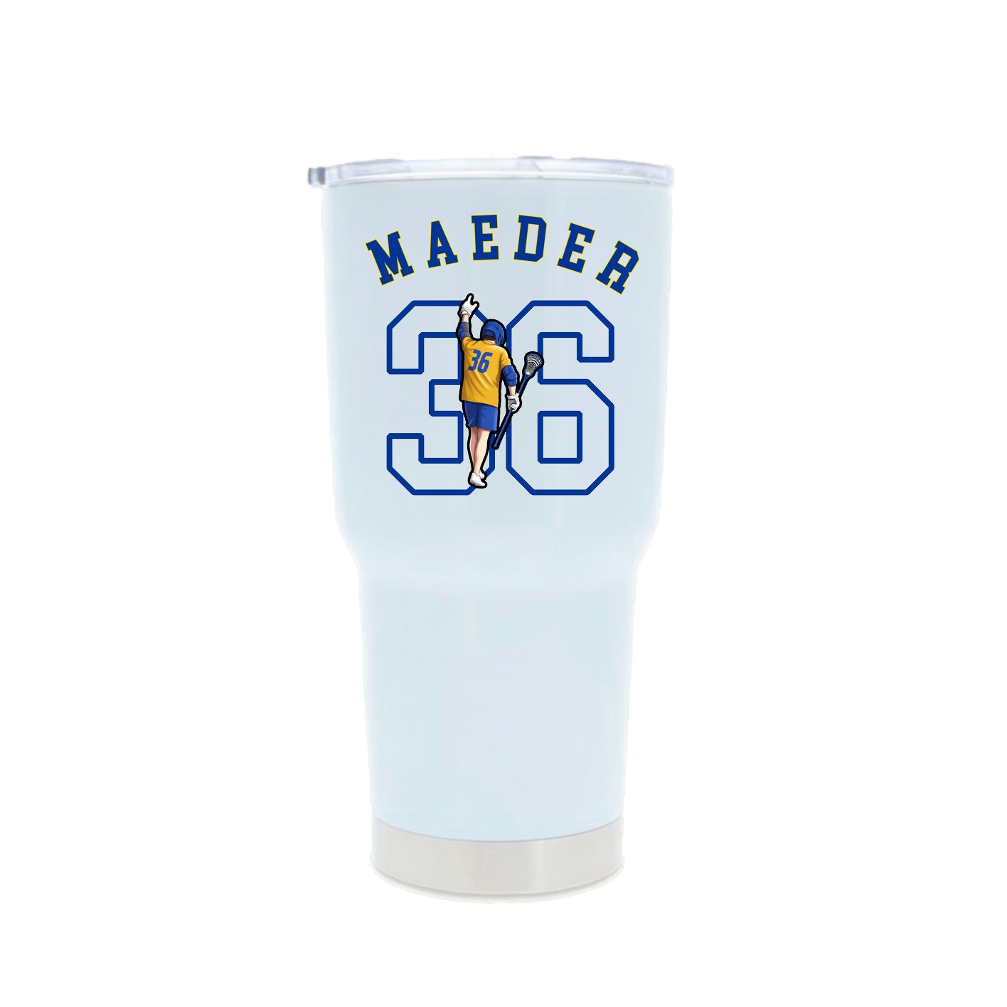 30oz Stainless Steel Tumbler — Shirsey Arch in White