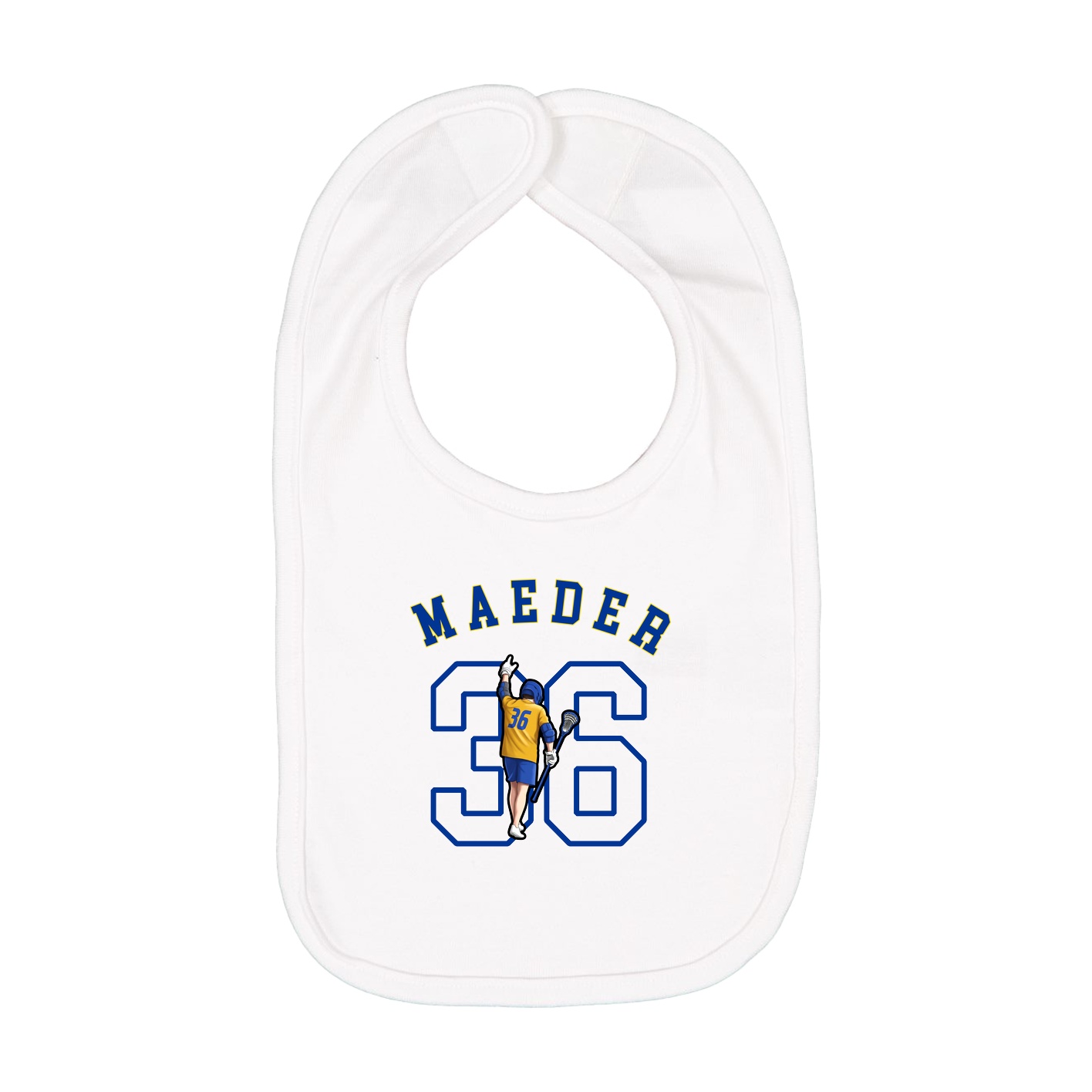 Infant Bib — Shirsey Arch in White
