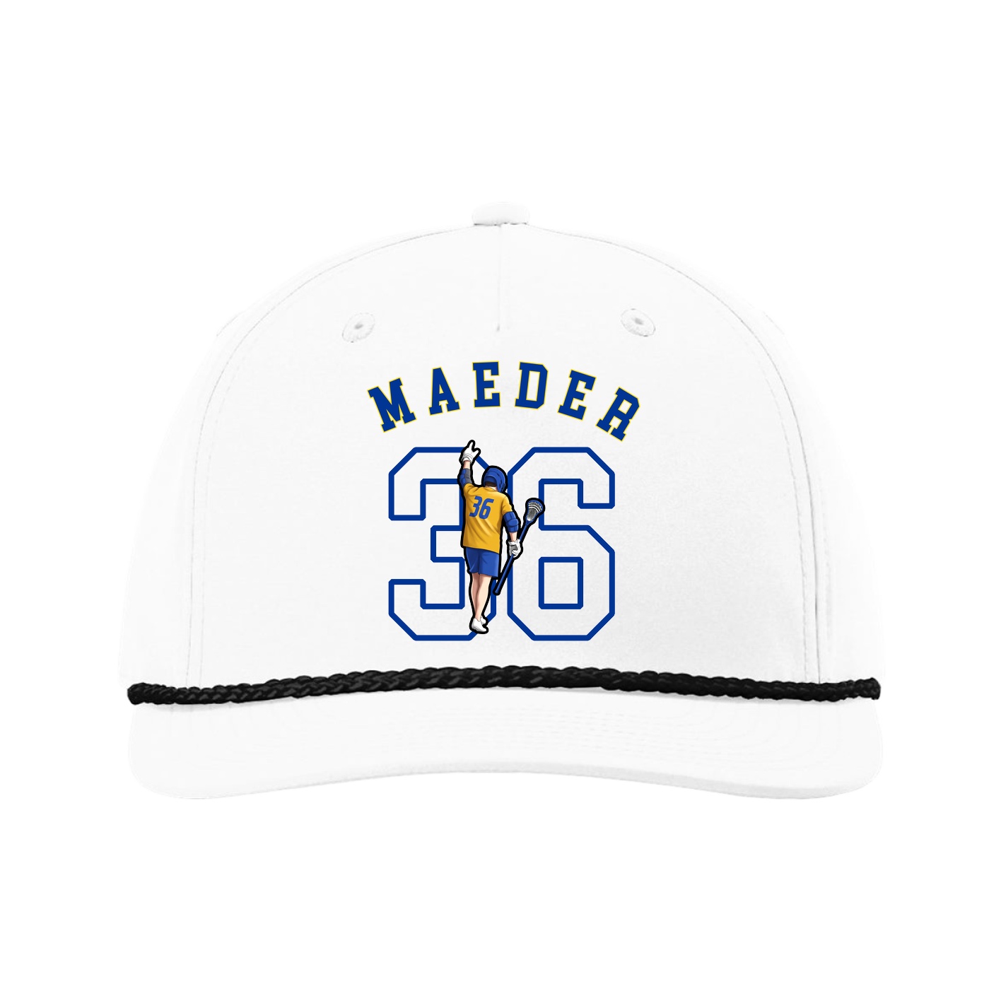 Five-Panel Classic Rope Cap — Shirsey Arch in White