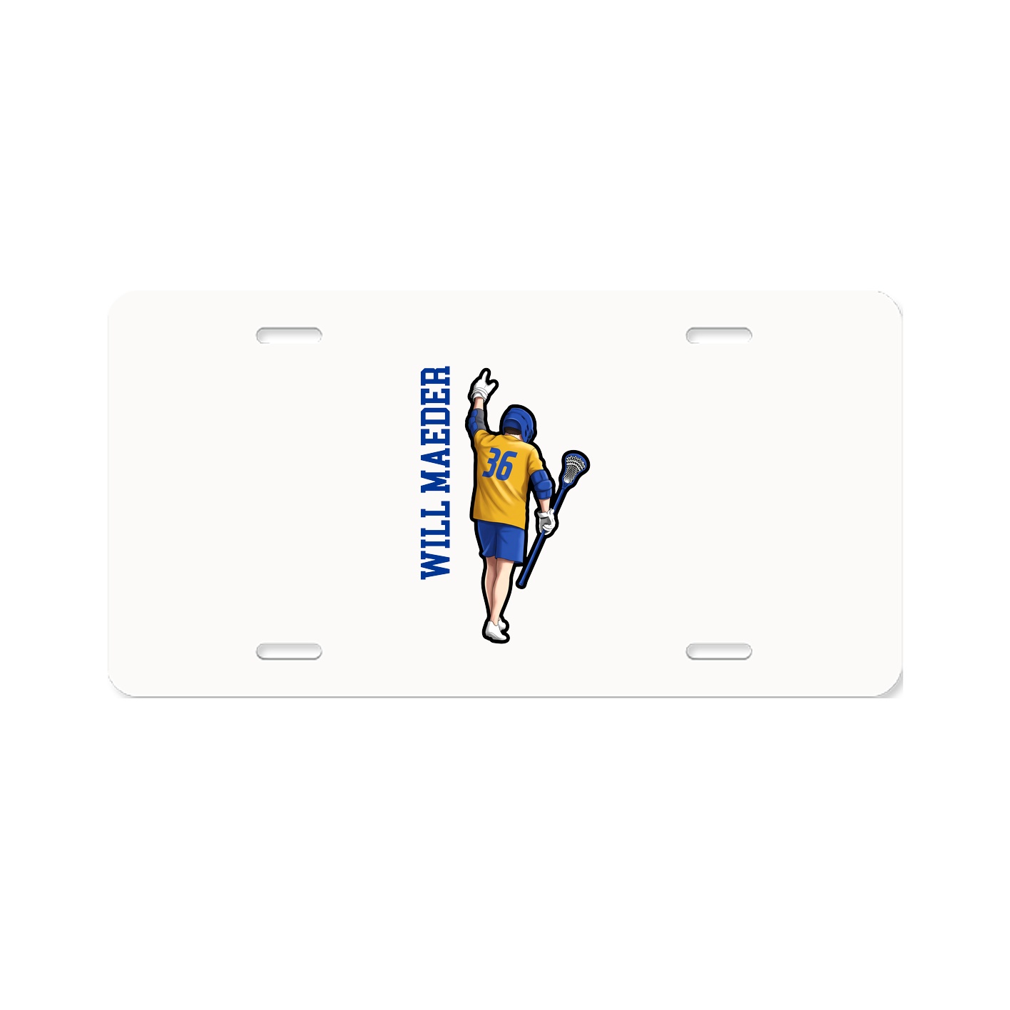 License Plate — Name Vertical in Classic