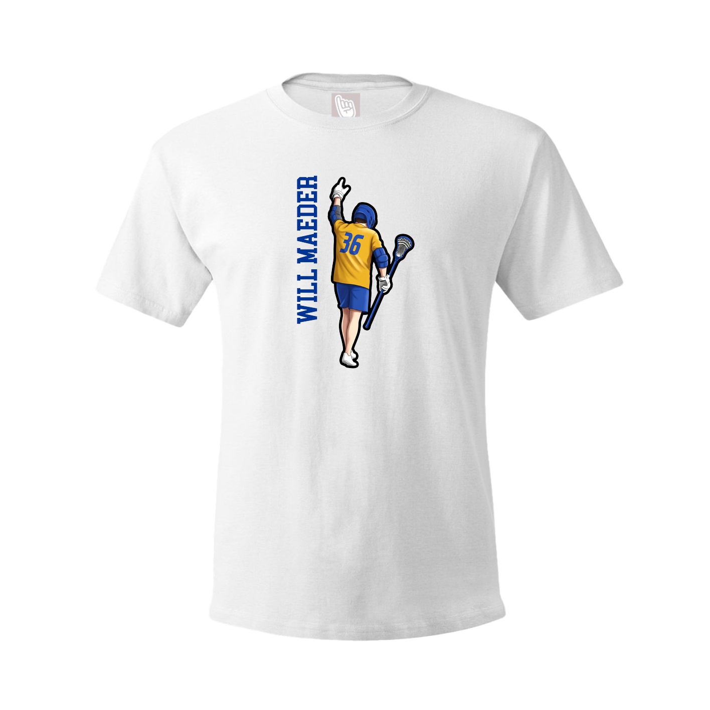 Youth Tee — Name Vertical in White