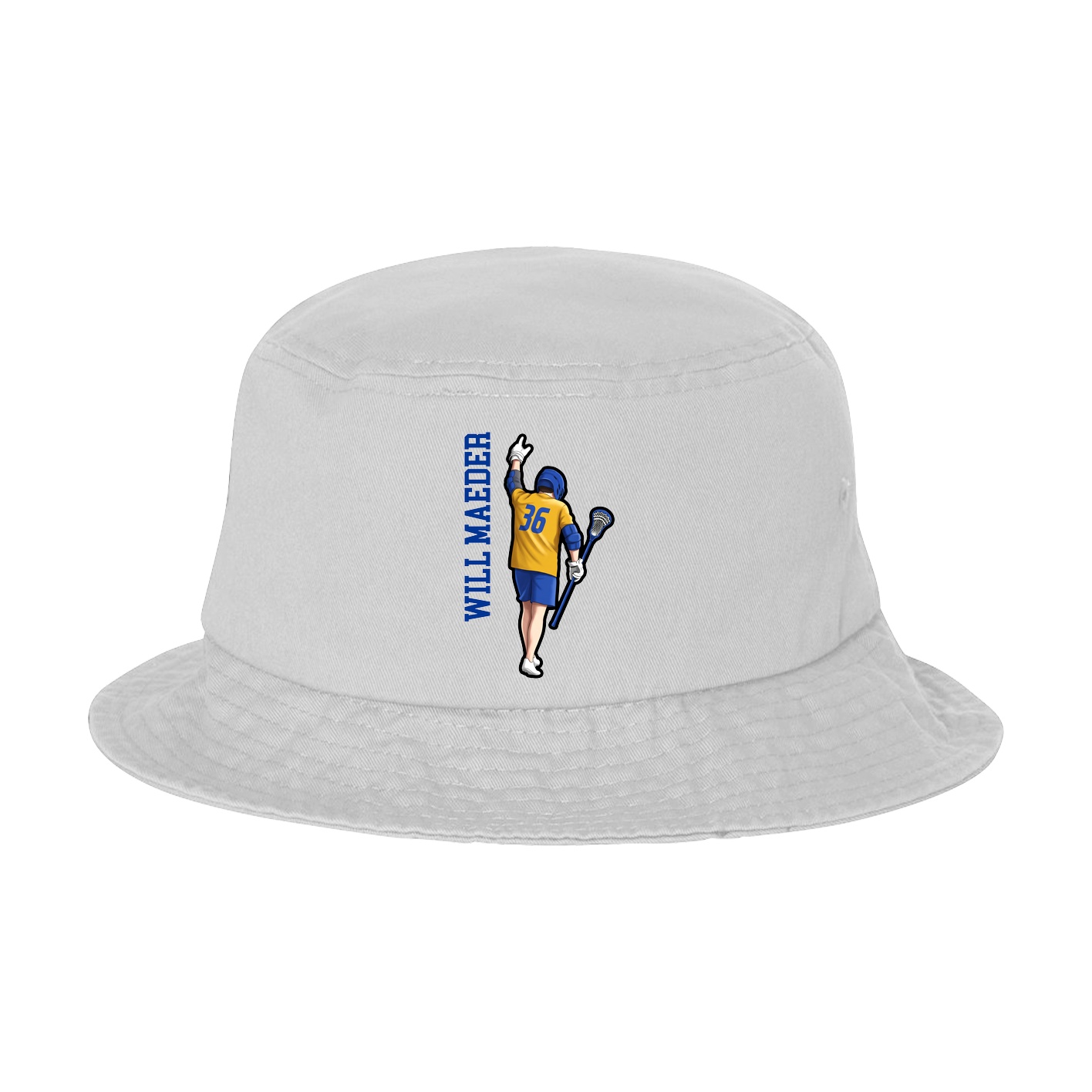 Bucket Cap — Name Vertical in White