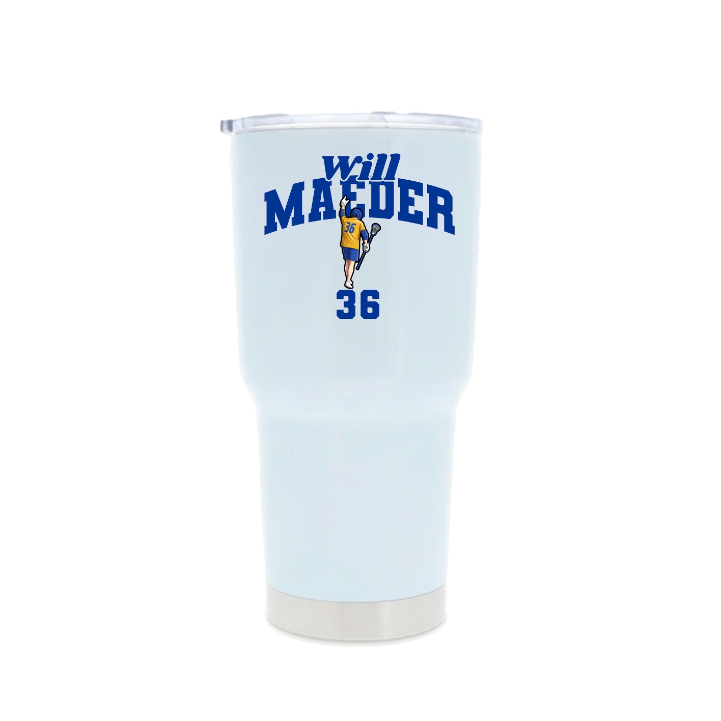 30oz Stainless Steel Tumbler — Signature Arch in White