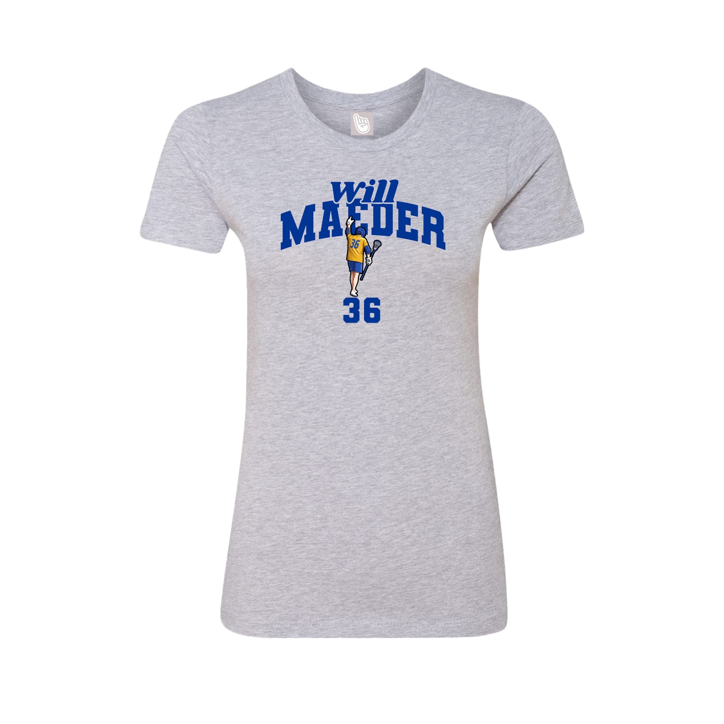 Fitted Women's Tee — Signature Arch in Grey