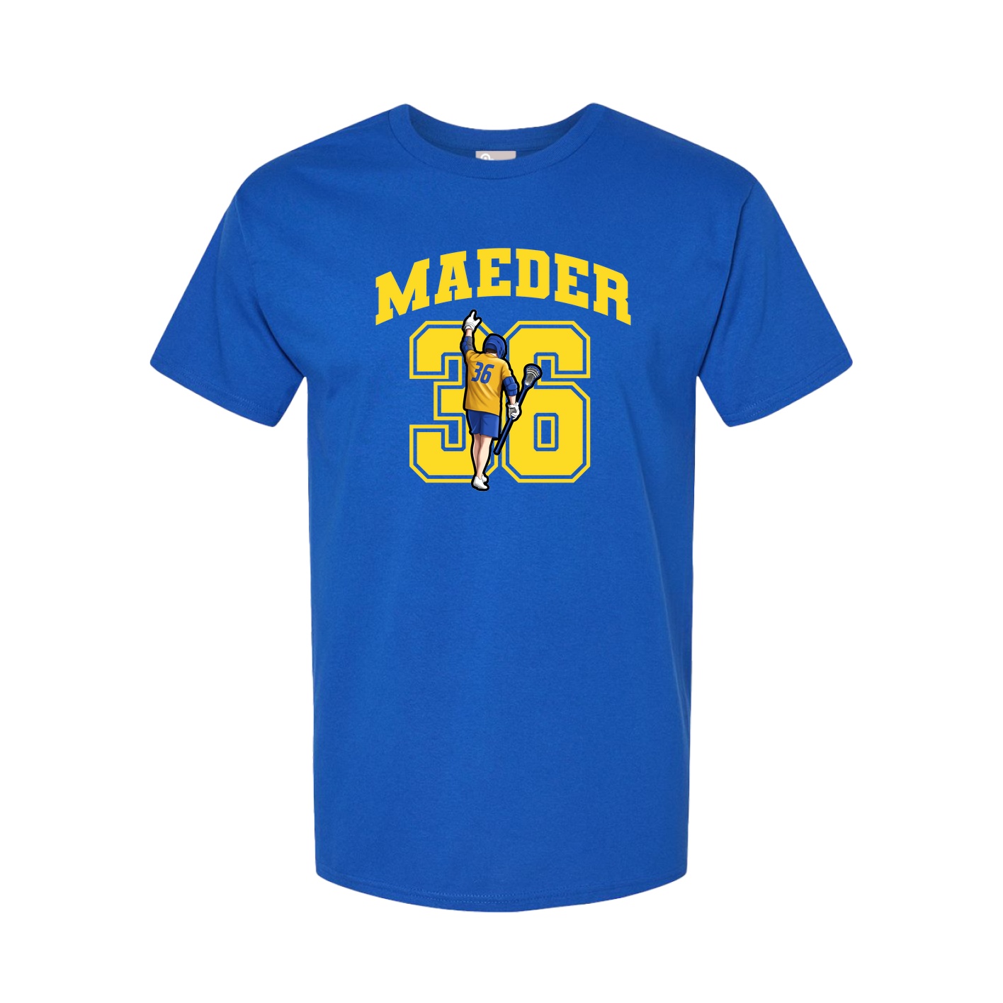 Youth Tee — Number in Royal