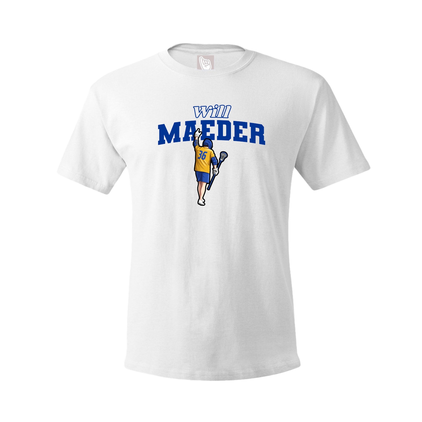 Youth Tee — Name Arch in White