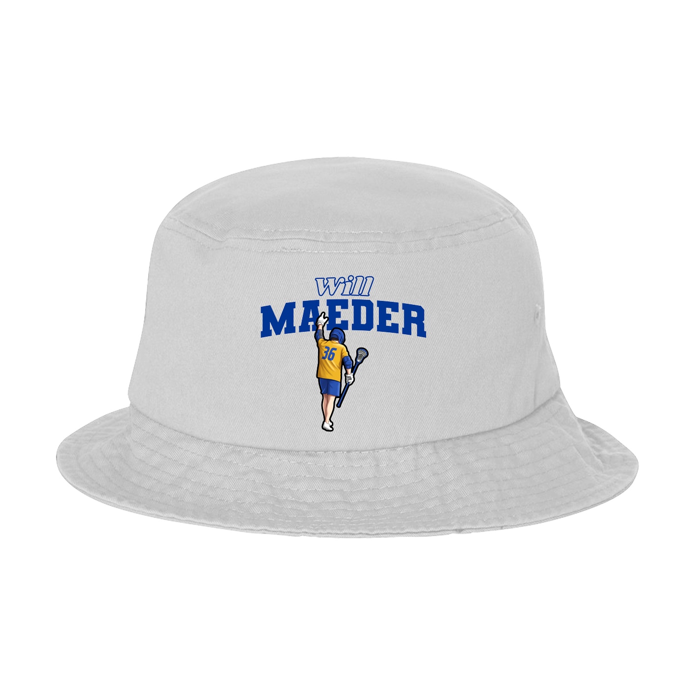 Bucket Cap — Name Arch in White