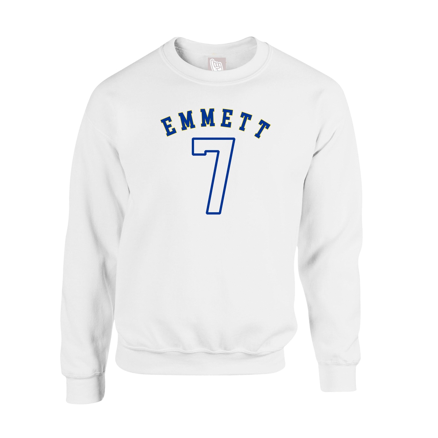 Fleece Crew — Shirsey Arch in White