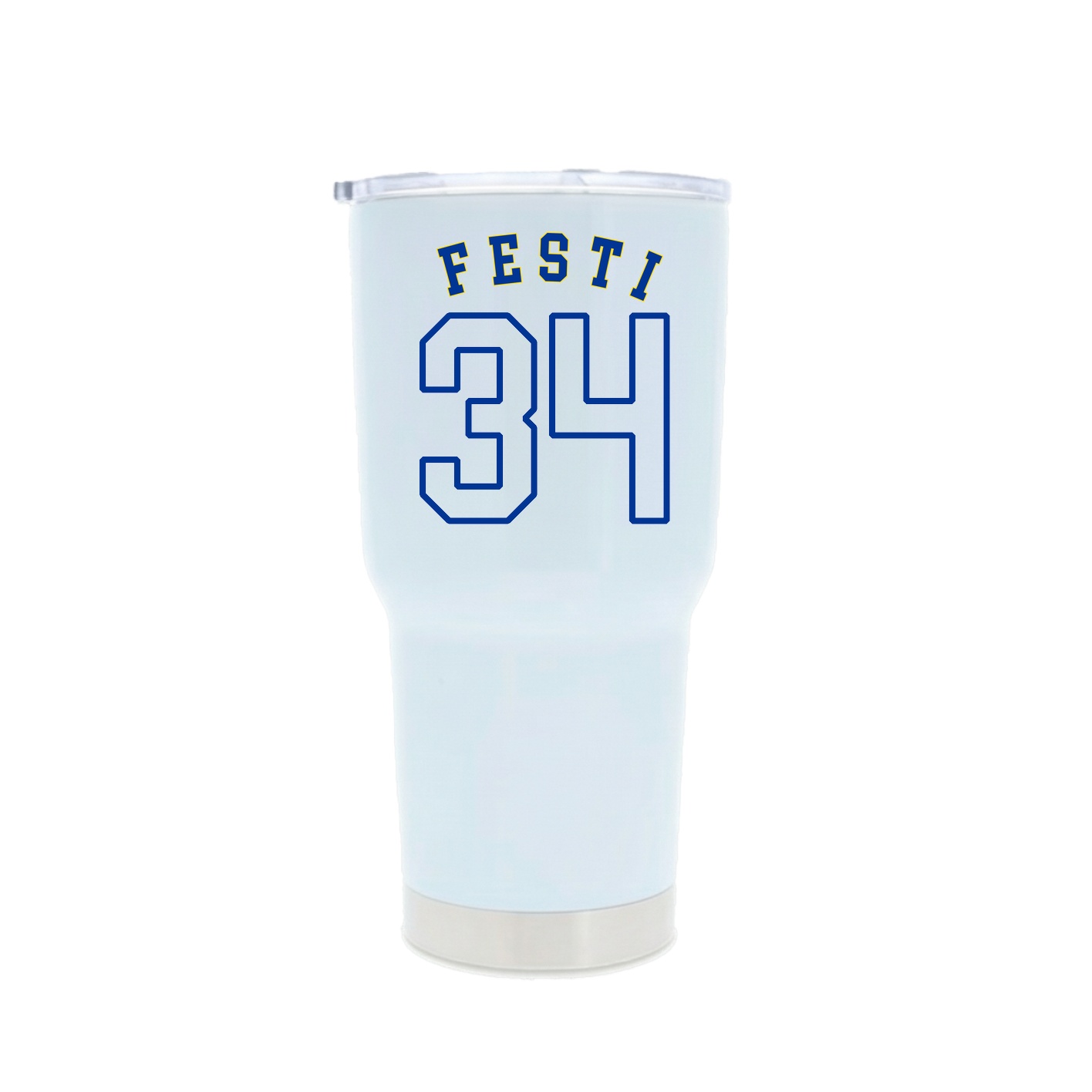 30oz Stainless Steel Tumbler — Shirsey Arch in White