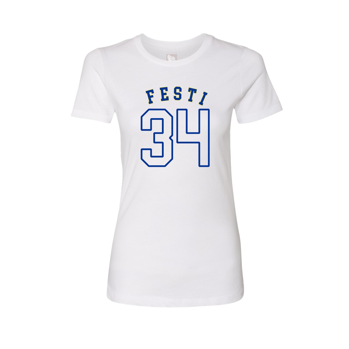 Fitted Women's Tee — Shirsey Arch in White