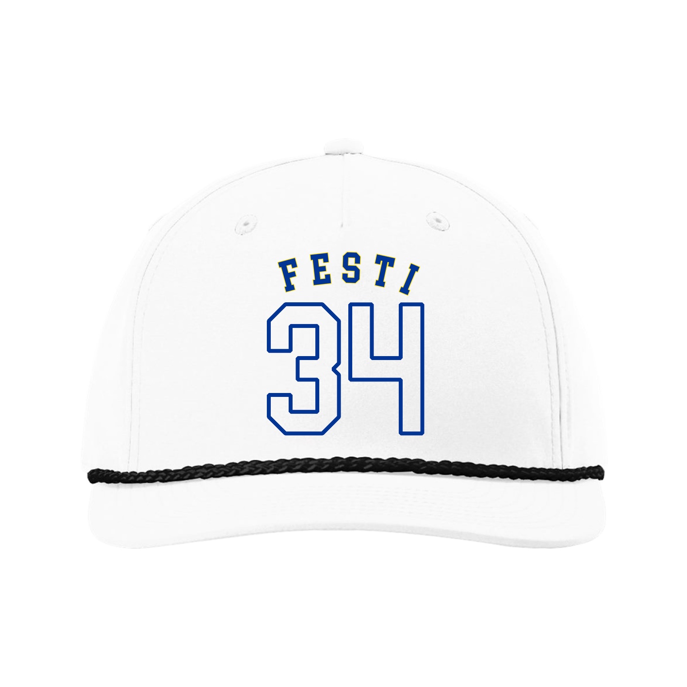 Five-Panel Classic Rope Cap — Shirsey Arch in White