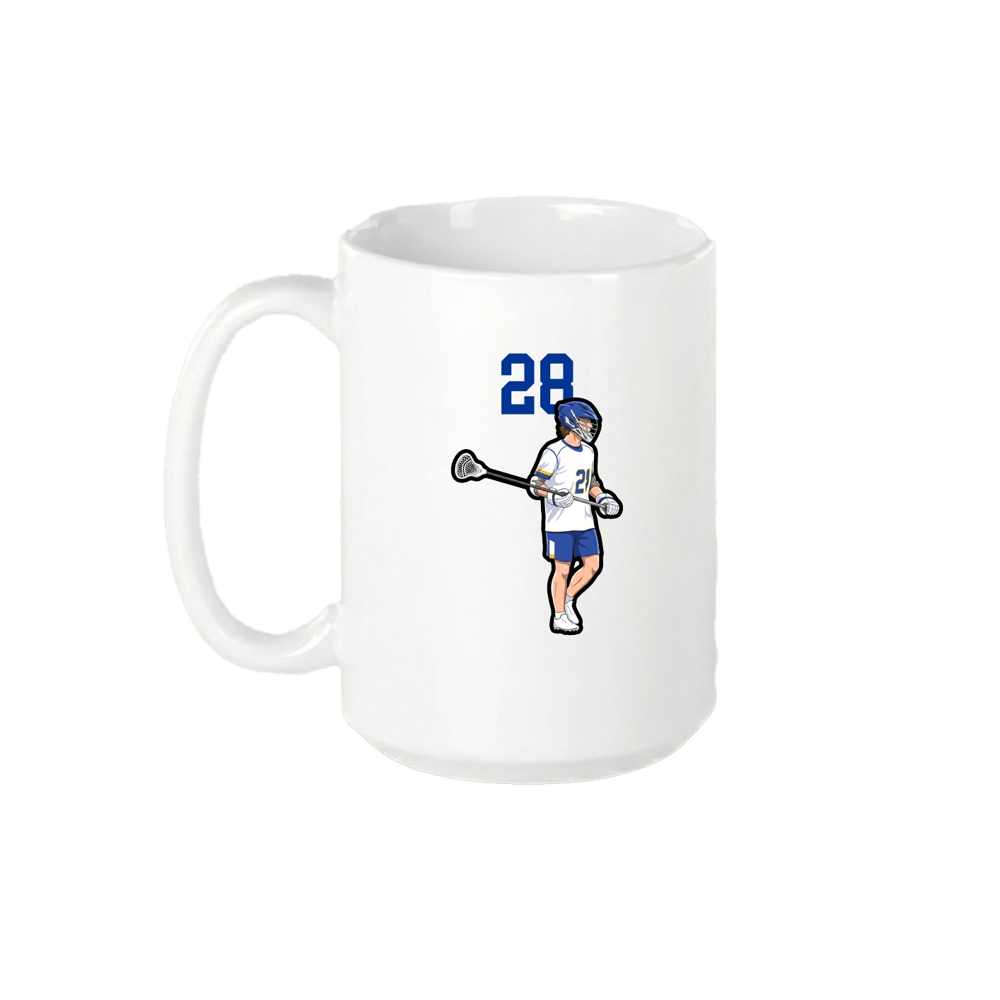 15oz Coffee Mug — Number Top in White