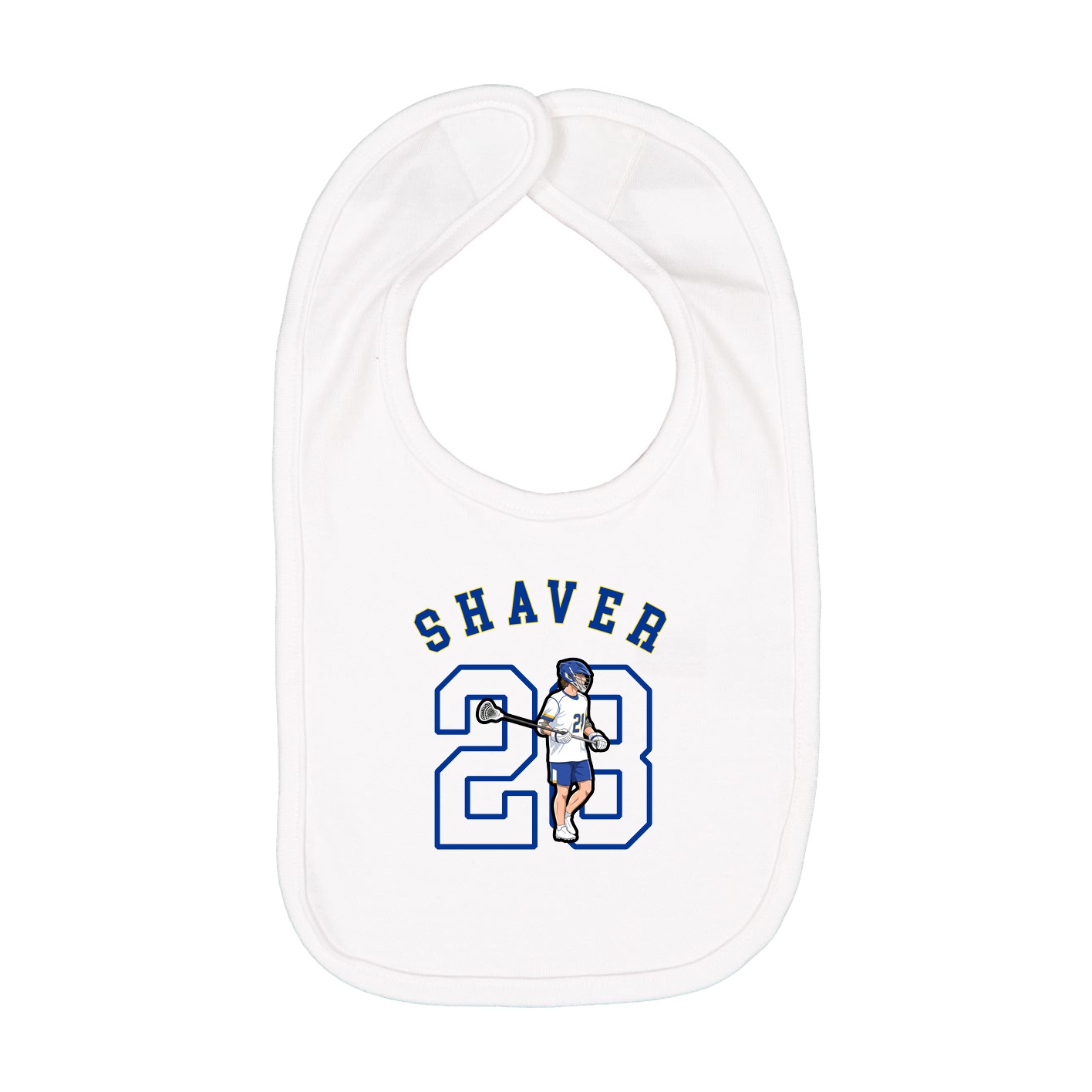Infant Bib — Shirsey Arch in White