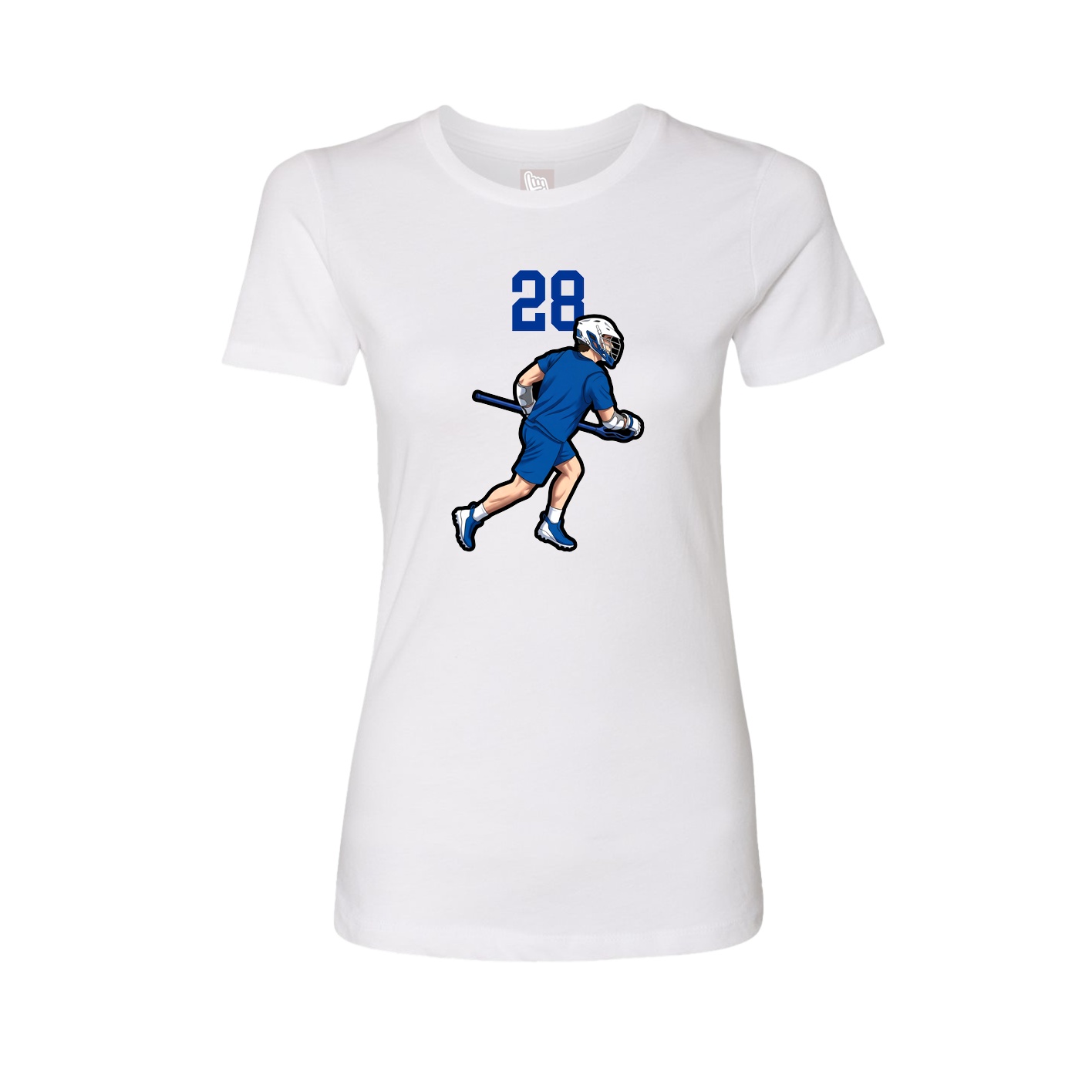 Fitted Women's Tee — Number Top in White