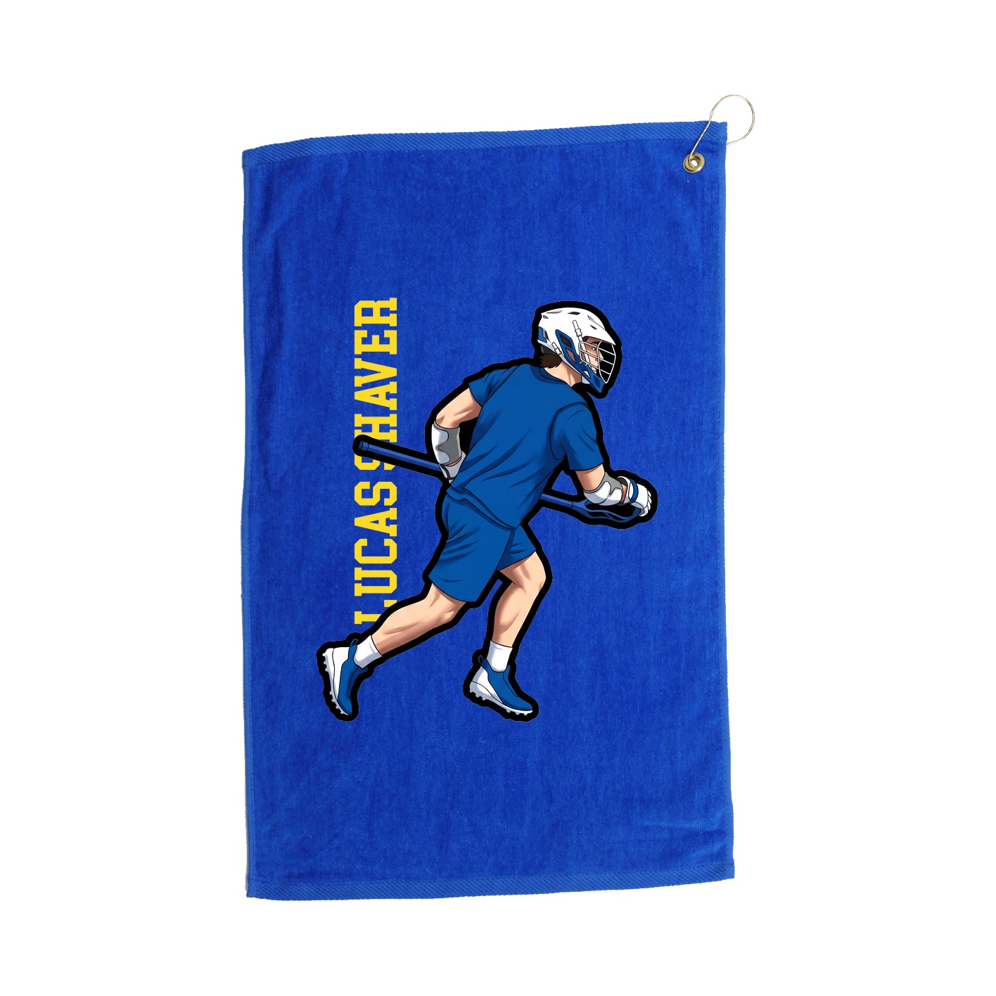 Golf Towel — Name Vertical in Royal