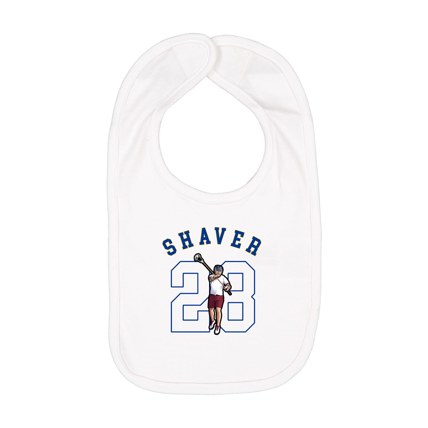 Infant Bib — Shirsey Arch in White